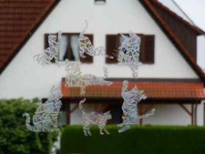 7er Set Regenbogen Sonnenfänger suncatcher Katzen Cats Nr. 2 Fensterbild Sticker