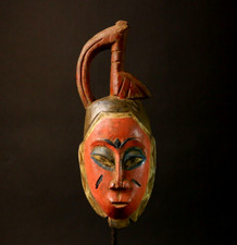 Afrikanische Baule Maske rot