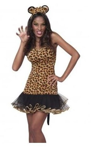 Damen kostüm leopard katze - damen,
