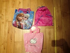 3 x  Einkaufs Taschen Sport Beutel Mitbringsel Elsa Hello Kitty wie neu!