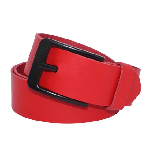 Gürtel leder rot 4cm breit - gürtel,