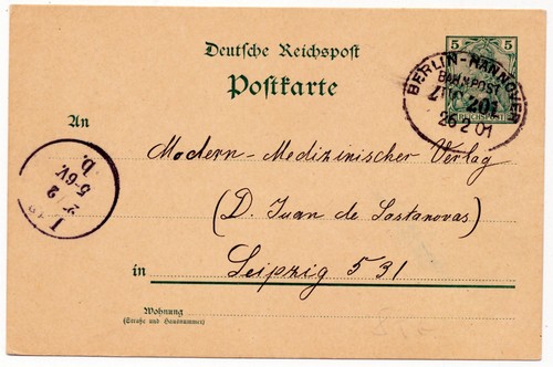 Deutsches reich 1901 ganzsache - 1901,