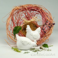 Set Porzellan Huhn und Hahn