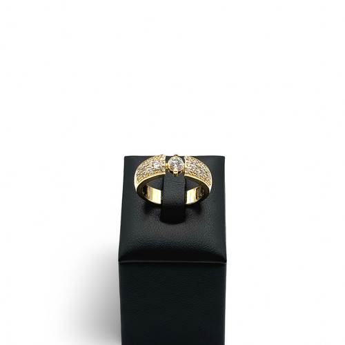 585 gelbgold ring solitär - 585/-,