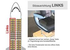 Airbus A320 Flugzeugsitz GRAU Leder Bank Reihe Airlineseat TOP ex Eurowings