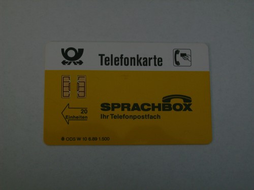Telefonkarte w10 89 - telefonkarte, 06.89