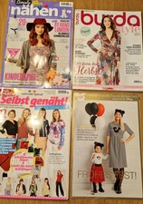3 Hefte Burda , Simply Kreativ,   Nähen Schnittmuster Mode Topp