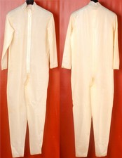 ce LATEX TRANSPARENT RUBBER GUMMI CATSUIT GANZANZUG 46 48 50 XXL NATURAL