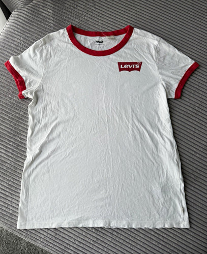 Levi shirt m - t-shirt, weiß/rot