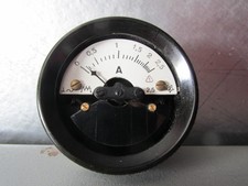 Strommessgerät Amperemeter Alt Analog 2,5 A Schwarz Bakelit Industrie 5x4,5 DDR