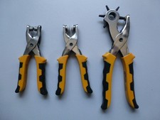 3 St. Zangen / Lochzange Revolverzange Gürtellochzange