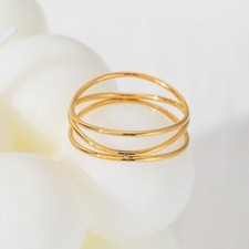 Vergoldeter Edelstahl Ring |