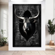 Stier Leinwand Bild Stierkopf