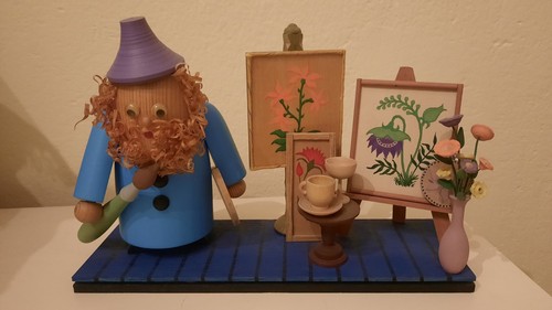 Verrückter maler figur - maler, holz