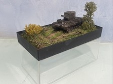 Modellbau Panzer Diorama, In Vitrine, Aus Der Modellbauwerkstatt, Gealtert