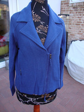 Wolljacke Walkwolle blau Gr S/36 2-Wege-Reißverschluss