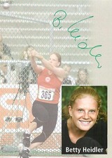 Betty Heidler Autogrammkarte -