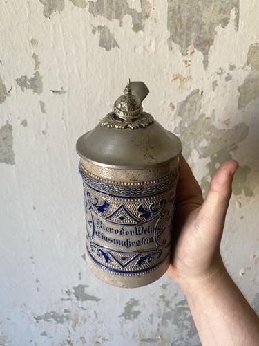 Bierkrug pickelhaube seidel - bierkrug,