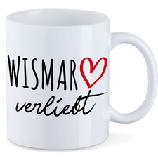 Kaffeetasse Wismar verliebt Keramik Tasse Geschenkidee Souvenir Präsent Wichtelg