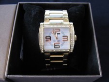 ESPRIT  Gold Unisex mit Strass Steinen Gliederarmband mit Faltschließe es1004210