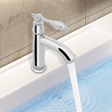 Retro Messing Einhebel Wasserhahn Badarmatur Waschbecken Kaltwasser Armatur