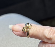 Echt 10 Kt Gelbgold Blume