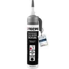 200 ml TECPO SILIKON DICHTUNG SCHWARZ HOCHTEMPERATUR DICHTMASSE DAUERELASTISCH