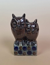 Elfriede Balzar-Kopp, Eulenpaar, Steinzeug, H 19 cm, Höhr-Grenzhausen, 1970er J.