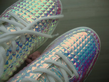 Glanz Schimmer Glitzer Schuhe Halbschuhe Sneaker Gr. 40 ungetragen neu