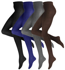 Warme Damen Baumwoll Strumpfhose, Strickstrumpfhose Uni Farben