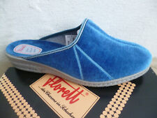 Florett Damen Pantoffel Hausschuhe Pantolette blau Samt NEU