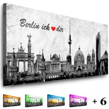 WANDBILD BERLIN - LEINWAND BILDER XXL - BILD mit VARIANTEN - PANORAMA KUNSTDRUCK