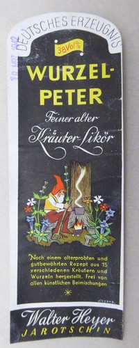 Etikett label wurzel peter - etikett, wurzel-peter