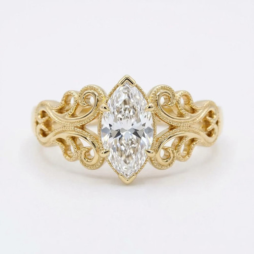 2ct marquise schnitt moissanit - 2ct,