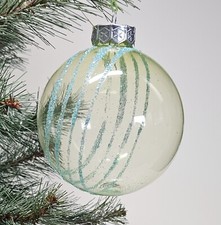 Christmas ball glass hand