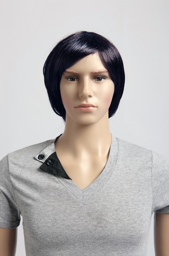Perücke wig schwarz kurz - ,