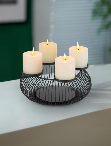Adventskranz modern metall - adventskranz,