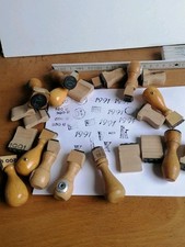 Stempel Holzstempel Zahlen Gramm Gewicht Dekoration Nummernstempel VEB Post