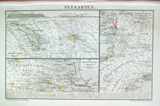 1904 Antique SEA CHARTS