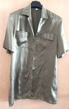 Bluse - Hemd ,Gr .36  - 38 , Grün, 100% Seide