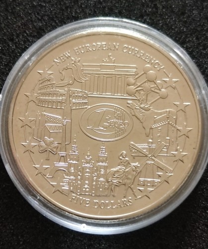 Gedenkmünze dollar liberia - gedenkmünze, 5