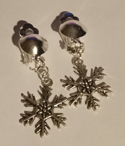 Schneeflocken silberf clips - schneeflocken,