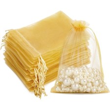 Organzabeutel gold, 10x15cm