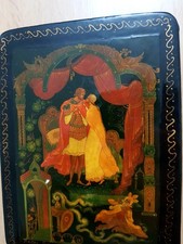 Seltene Palekh Lackdose UdSSR