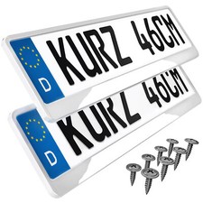 2 kurze Kennzeichenhalter