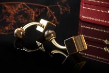 Cartier Vintage Manschettenknöpfe Beidseitig mit Tigerauge Gelbgold 750 Schmuck