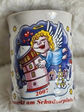 GLÜHWEINBECHER DÜSSELDORF WEIHNACHTSMARKT 2007 3 D OPTIK