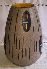Foreign Keramik Vase Form 634-30, 1960er, 30 cm, mit Risse, Liebhaberstück!