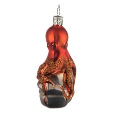 Christbaumkugel Figur "Oktopus" Christbaumschmuck Glas Weihnachten