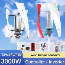 3KW 12/24/48V Windkraftanlage Windgenerator mit Hybrid Laderegler/Wechselrichter